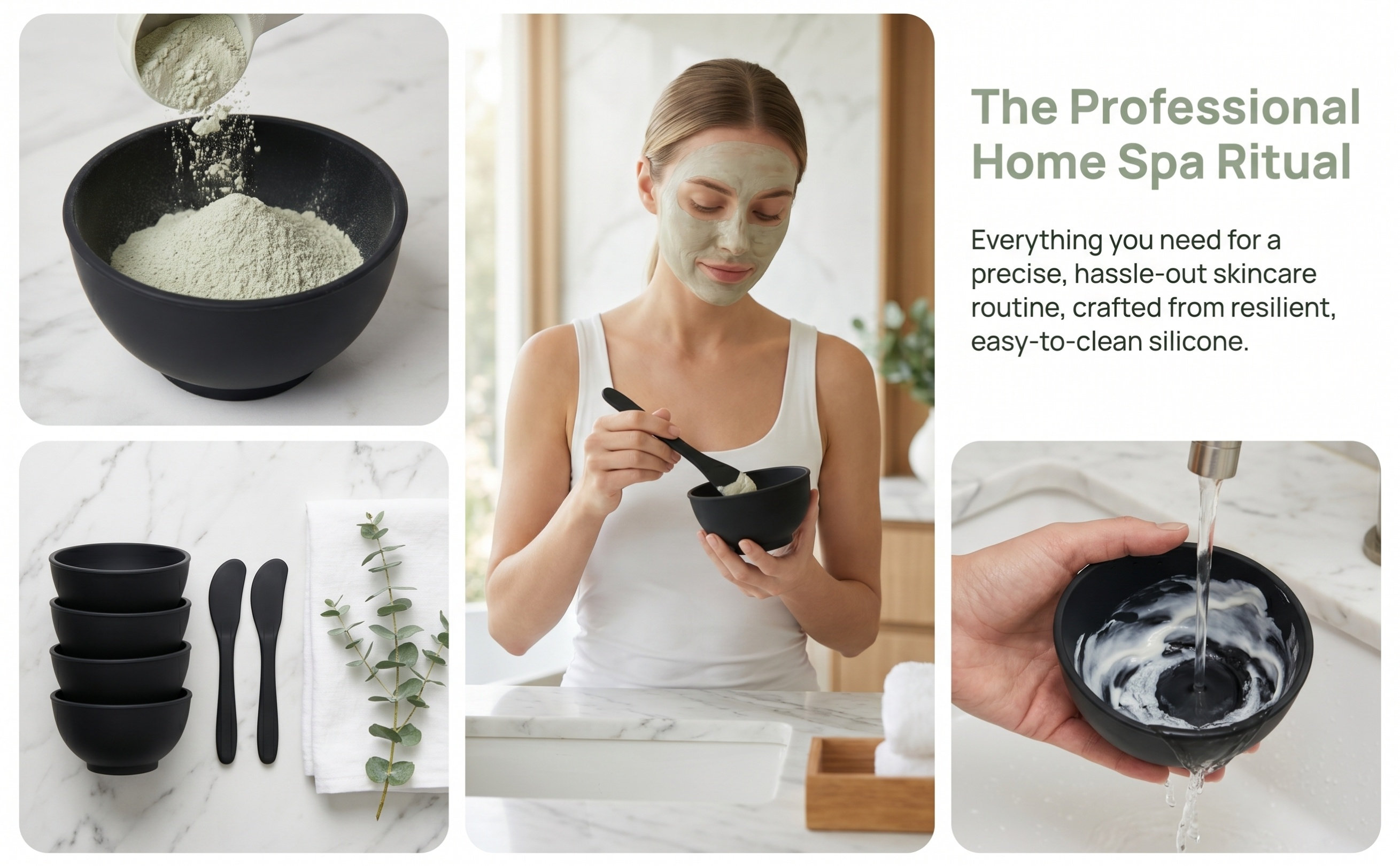 Beauty Makeup Tools - 1 zestaw: miski do mieszania masek