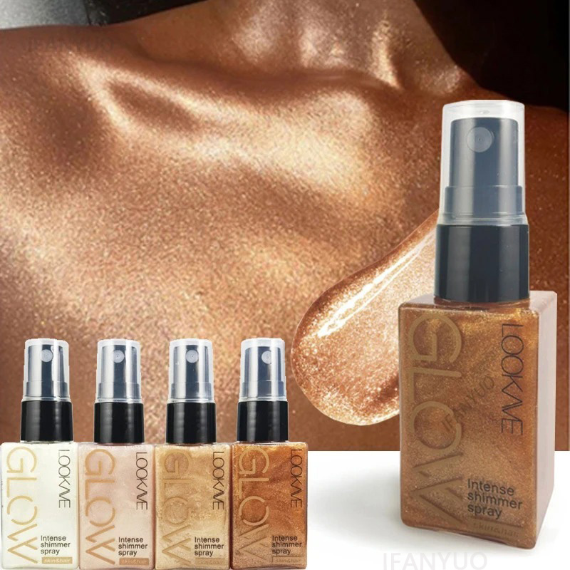 Body Shimmer Lotion - Perłowy Spray z Brokatem Olejek w