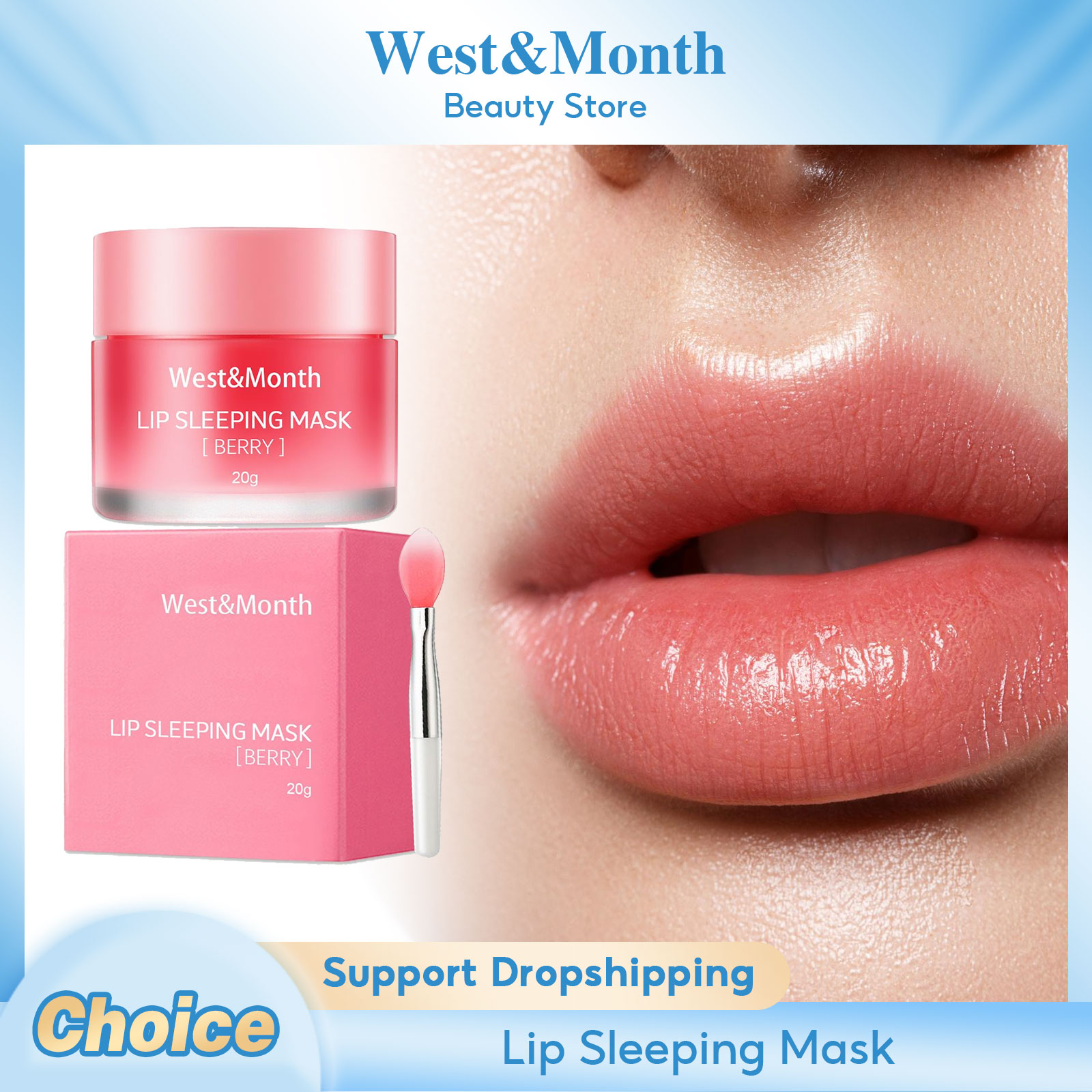 Beauty Makeup Cream - Maska do ust do spania przeciw