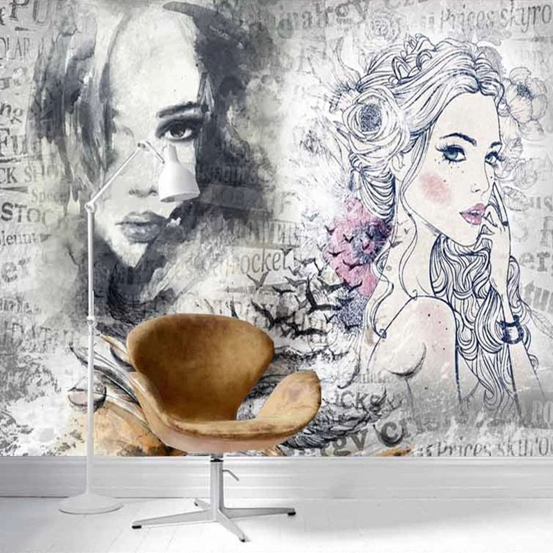 Niestandardowy Mural 3D Retro  – Beauty Makeup Wallpaper recenzja i cena