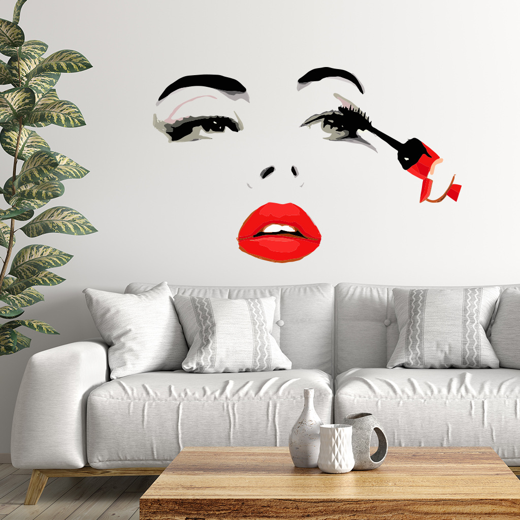 Moda Kobieta Twarz Naklejka śc – Beauty Makeup Wallpaper recenzja i cena